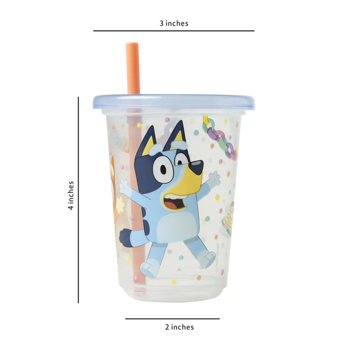 The First Years® - The First Years Take & Toss Bluey Straw Cups – 10oz Reusable Spill-Resistant Cups with Lids – 4-Pack