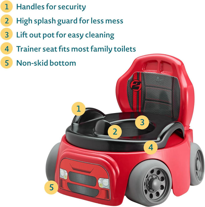 The First Years® - The First Years - Training Wheels Racer Potty System - Red