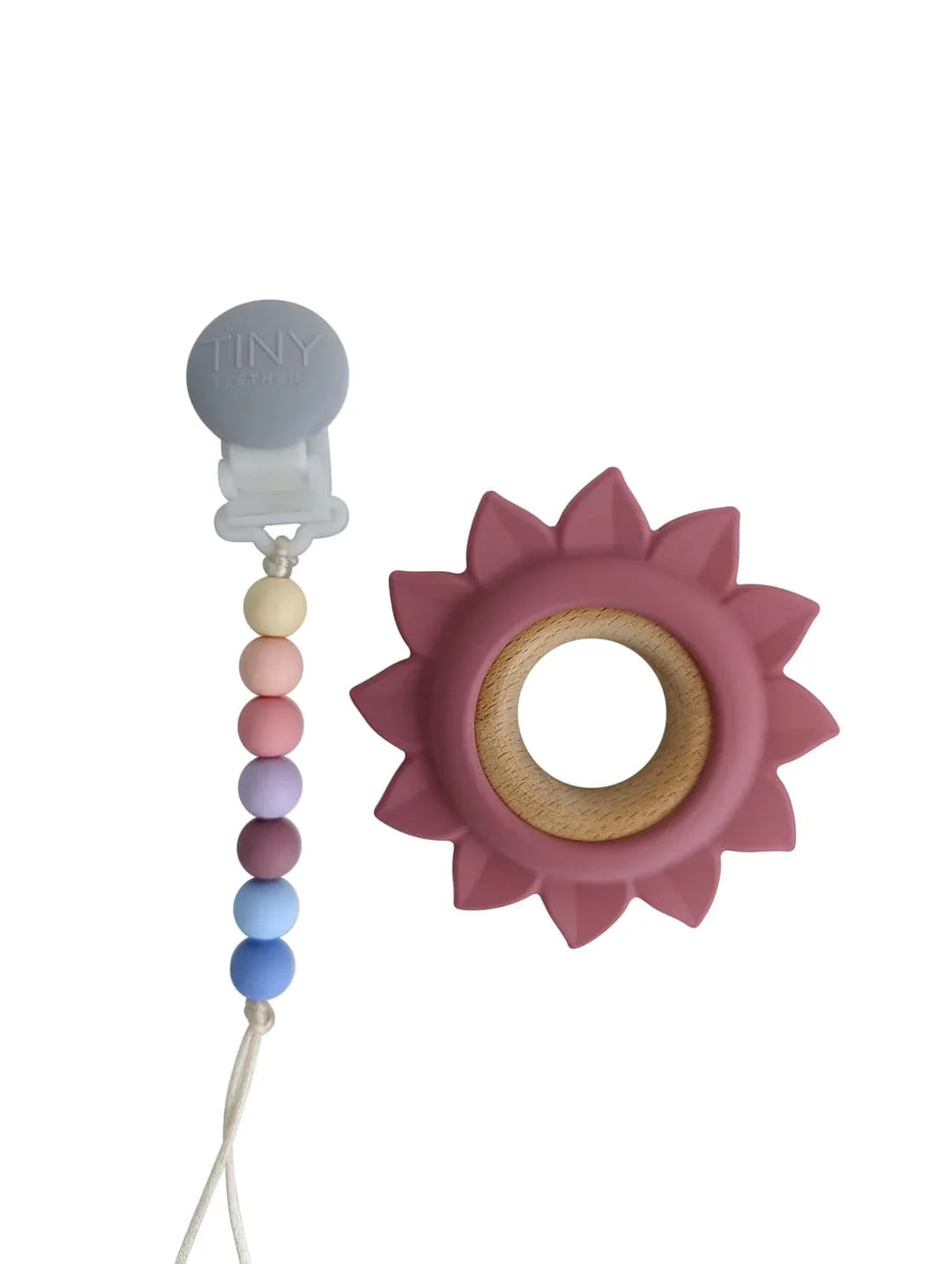 Tiny Teethers - Tiny Teether Animal Teether Toy on Beaded Strand with Clip