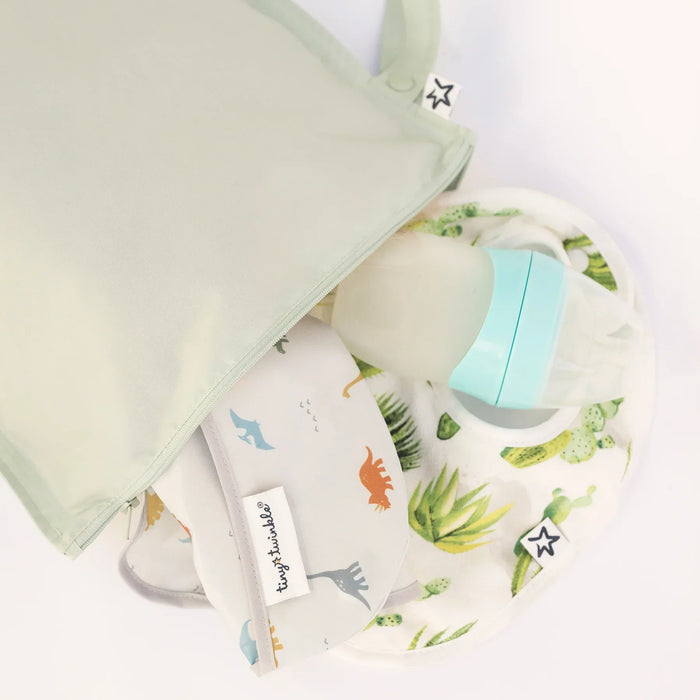 Tiny Twinkle - Tiny Twinkle Mess-proof Wet Bags - Sage/Charcoal- 2 Pack