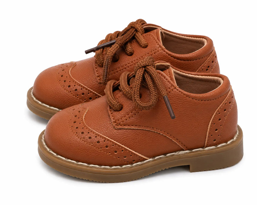 TipTop USA® Baby Boys Classic Brogue Oxford Dress Shoes | Style TTS163 | Baby Sizes 1-8