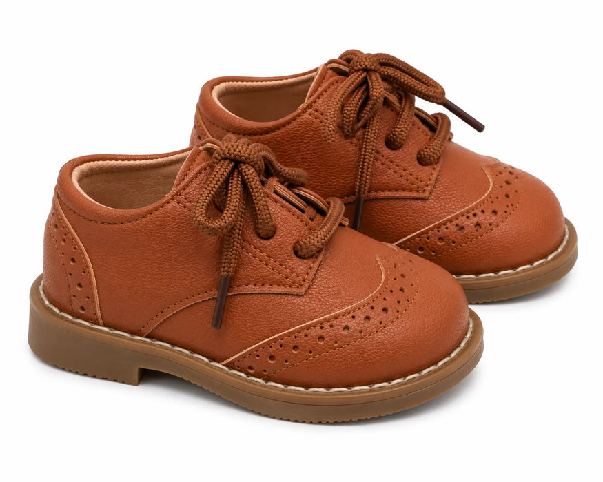 TipTop USA® Baby Boys Classic Brogue Oxford Dress Shoes | Style TTS163 | Baby Sizes 1-8
