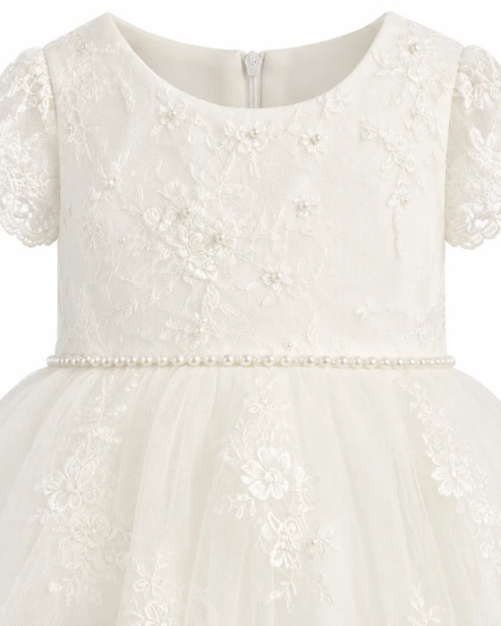 TipTop USA® Baby Lace & Mesh Christening Dress – Style TT5845s – Sizes 6M-24M