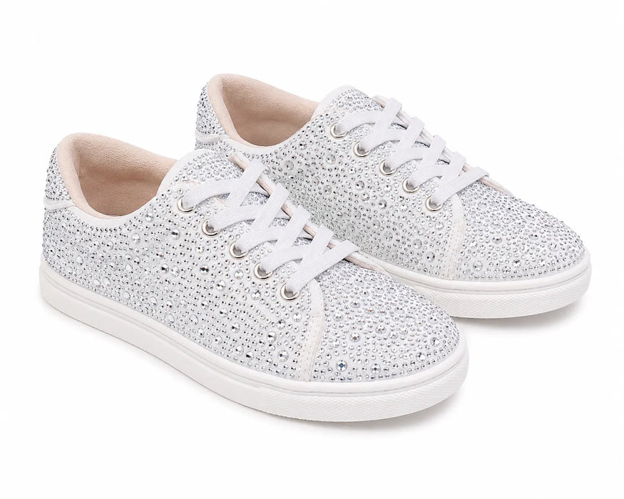 TipTop USA® Girls Full Rhinestone Fashion Sneakers – Style TTS188 | Baby & Kids Sizes 11–10T