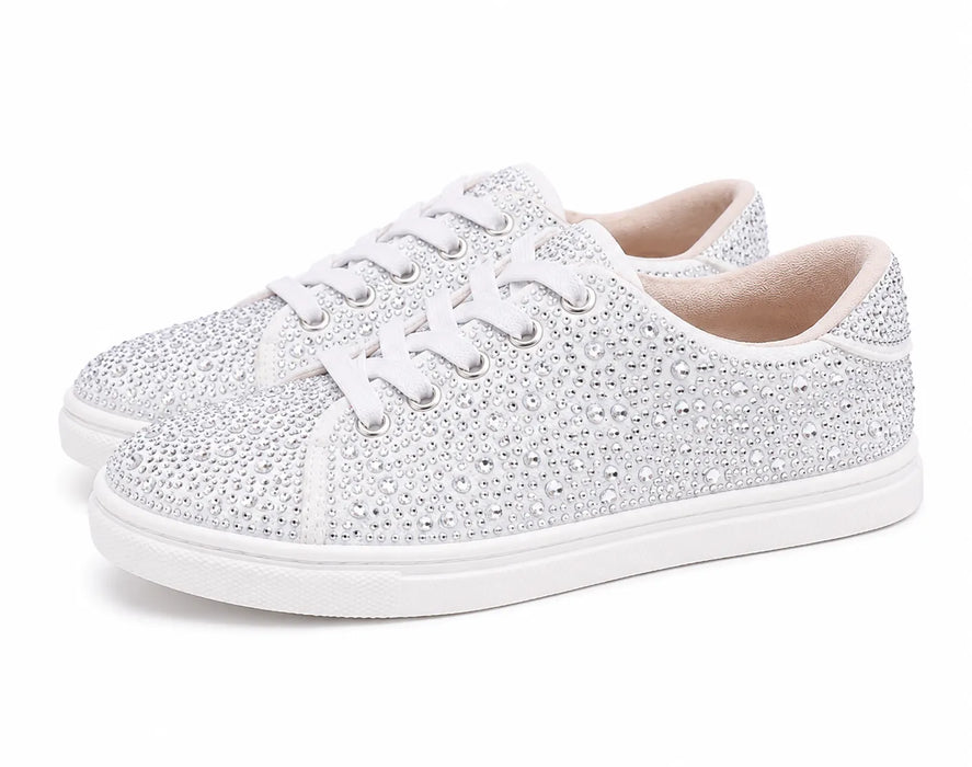 TipTop USA® Girls Full Rhinestone Fashion Sneakers – Style TTS188 | Baby & Kids Sizes 11–10T