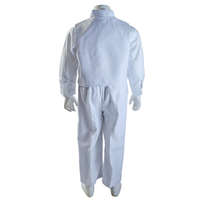 Johnson's Creations Toddler Boys Tail-less Tuxedo Suit with Vest & Bow Tie – Formal Outfit (Ages 1–4Y)