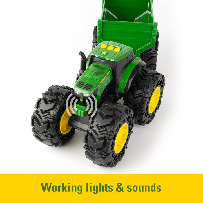 Tomy® - John Deere Monster Treads Tractor with Wagon
