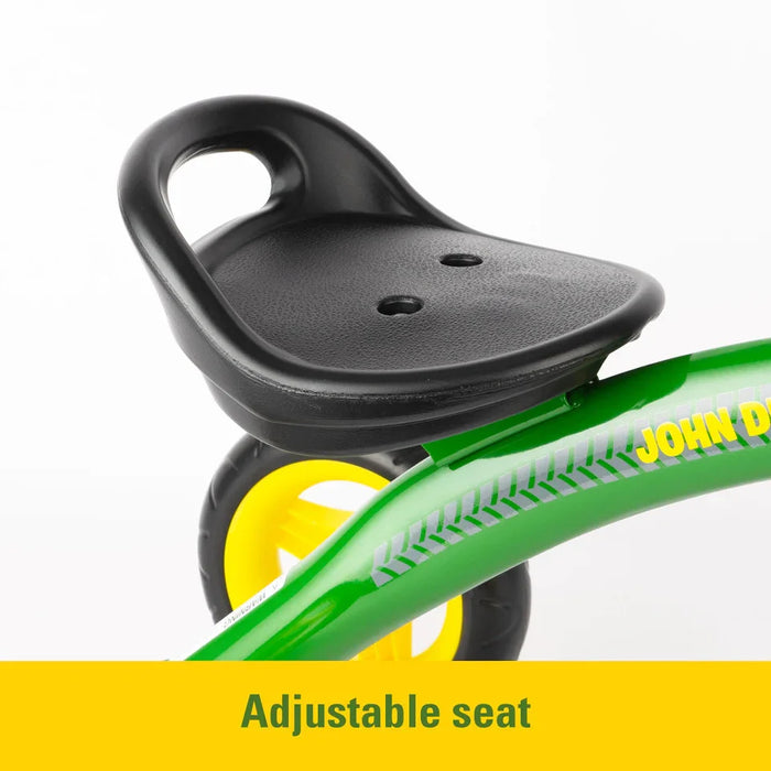 Tomy® - John Deere Steel Tricycle with Basket – Durable Ride-On Toy for Kids