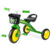 Tomy® - John Deere Steel Tricycle with Basket – Durable Ride-On Toy for Kids