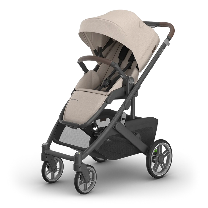 Poussette simple pleine grandeur Cruz V3 d'UPPAbaby – Prête pour les nouveau-nés, inclinable à plat, boucle magnétique