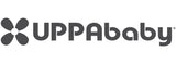 UPPAbaby logo with stylized flower icon on white background