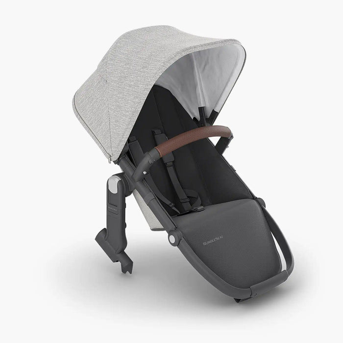 UPPAbaby Vista RumbleSeat V2+ (Plus Model with higher weight limit) BRYCE (White Marl/Silver/Saddle Leather)