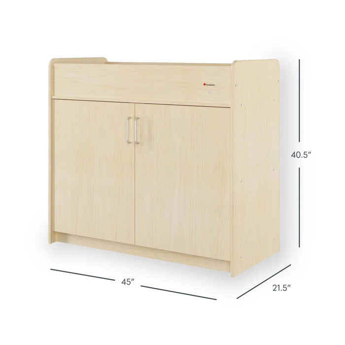 Foundations SafeSwing Changing Table – Natural finish wooden changing table