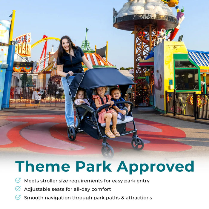 Gaggle Odyssey 4-Seat Quad Stroller by Foundations – Multi-Child Baby Stroller