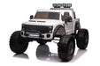 Voltz Toys F-450 lifted ride-on car for kids shown on a white studio background.
