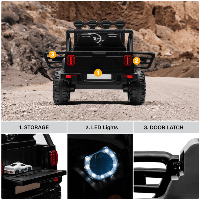 Voltz Toys - HAVOC 2 Seater Jeep 12V Kids Ride On Car