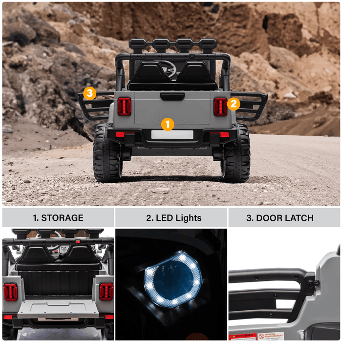 Voltz Toys - HAVOC 2 Seater Jeep 24V Kids Ride On Car