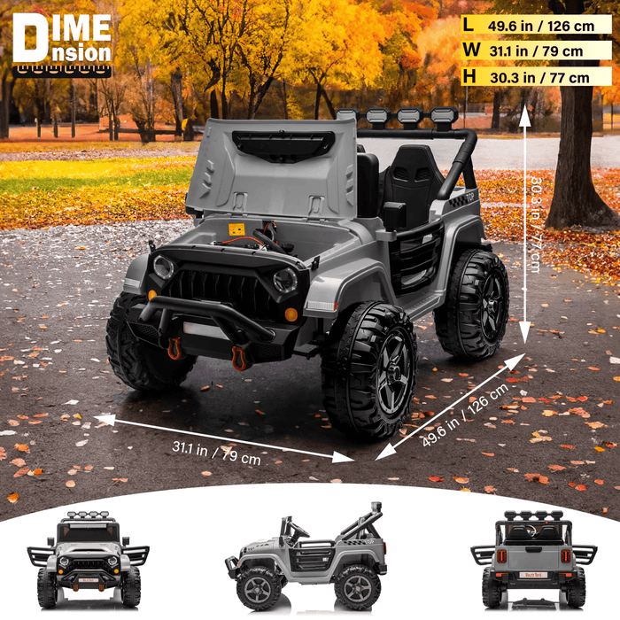 Voltz Toys - HAVOC 2 Seater Jeep 24V Kids Ride On Car