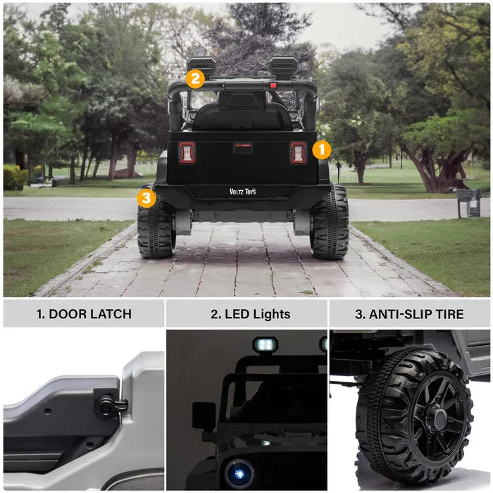 Voltz Toys - Voltz Toys 12V Kids Ride-On Jeep with Angry Lights & Remote Control