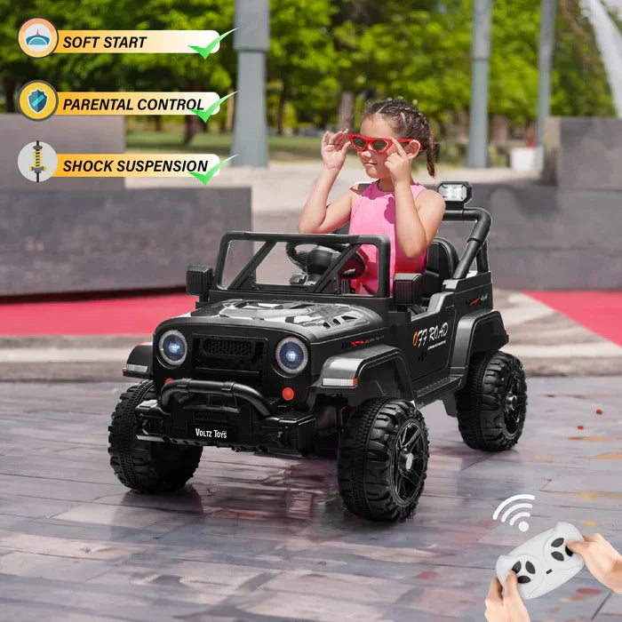 Voltz Toys - Voltz Toys 12V Kids Ride-On Jeep with Angry Lights & Remote Control