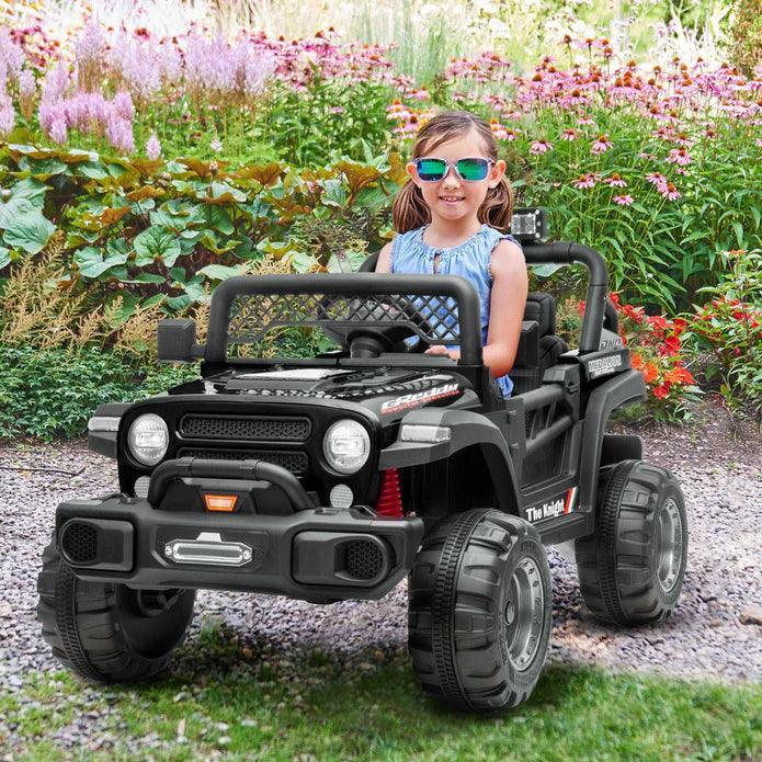 Voltz Toys - Voltz Toys 12V Kids Ride-On Jeep with Remote, Lights & Opening Doors