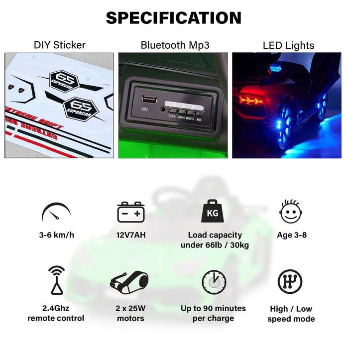 Voltz Toys - Voltz Toys 12V Single Seater Kids Licensed Lamborghini Aventador SVJ