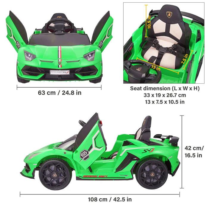 Voltz Toys - Voltz Toys 12V Single Seater Kids Licensed Lamborghini Aventador SVJ