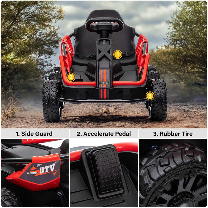 Voltz Toys - Voltz Toys 6 Wheel UTV 24V Ride on Car with Remote Control, 4WD, EVA Tires