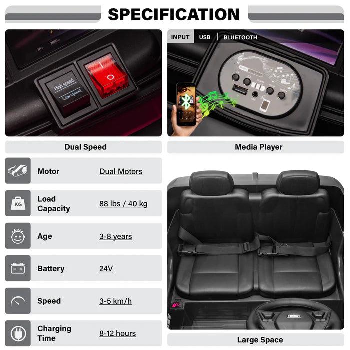 Voltz Toys - Voltz Toys Cadillac Escalade IQ 24V 2-Seater Ride-On Car with Remote, Music & LED Lights