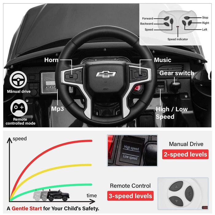 Voltz Toys - Voltz Toys Chevrolet Tahoe 12V Kids Ride on Car with Remote Control
