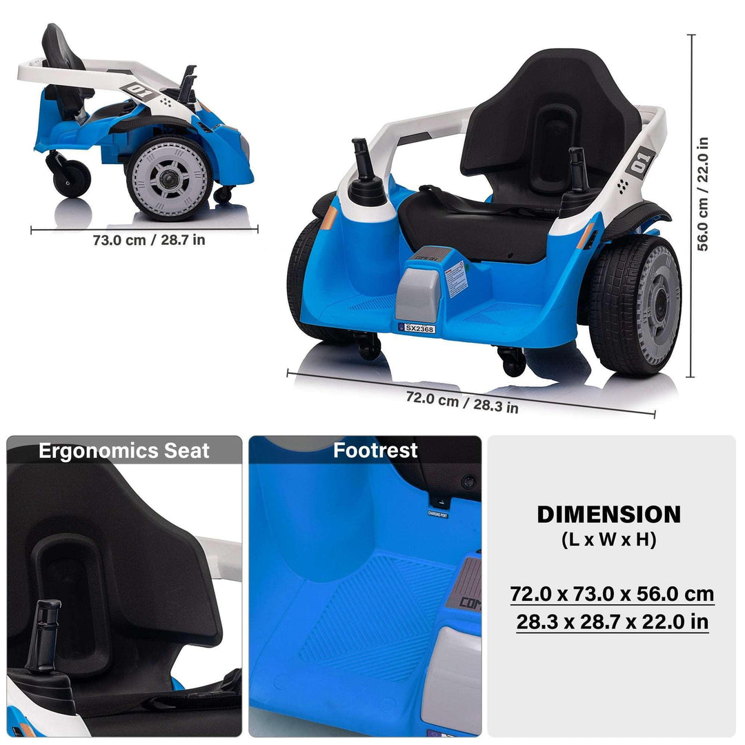 Voltz Toys - Voltz Toys Eddy 360™ 12V Spinning Joystick Kid's Electric Ride on Car