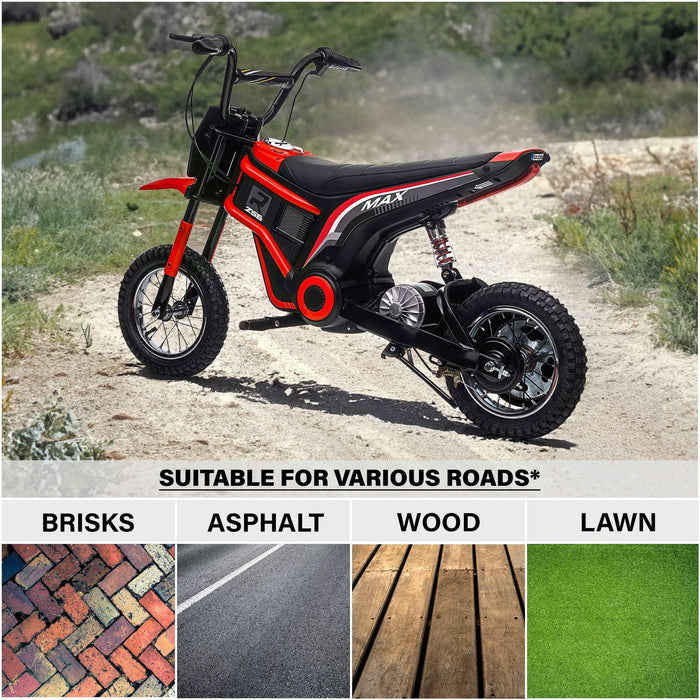 Voltz Toys - Voltz Toys Electric Dirt Bike Motorcycle for Kids, 24V 350W Motor