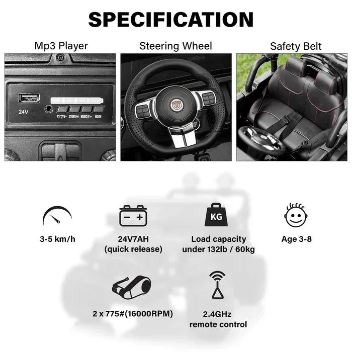 Voltz Toys - Voltz Toys Jeep Wrangler 24V Ride-On