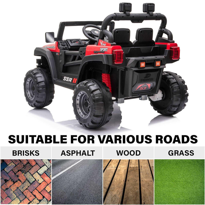 Voltz Toys - Voltz Toys Kids Jeep with Angry Face Grill 12V Kids Ride On Car Toy