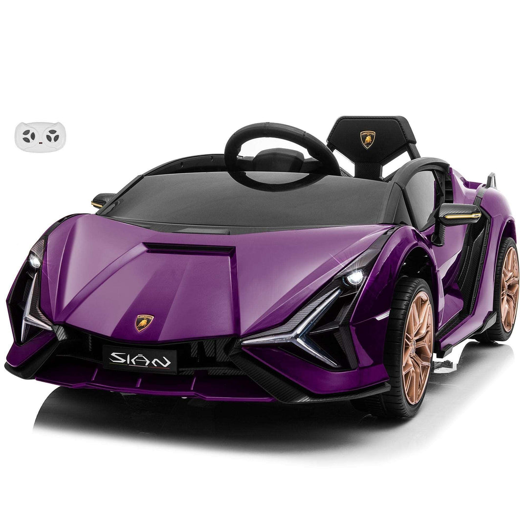 Voltz Toys - Voltz Toys Lamborghini SIAN FKP 37 12V Ride on Car with Scissor Doors