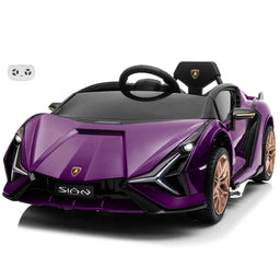 Voltz Toys - Voltz Toys Lamborghini SIAN FKP 37 12V Ride on Car with Scissor Doors