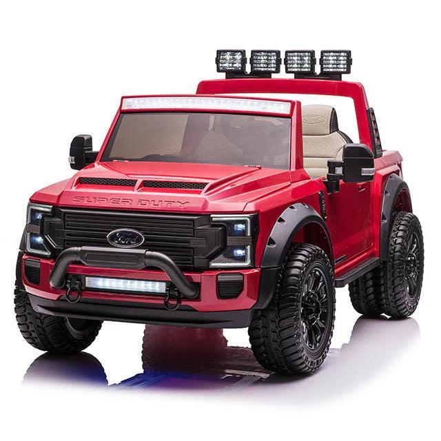 Voltz Toys - Voltz Toys Licensed Ford F-450 Super Duty 24V 2-Seater Ride-On Truck with Remote, Music & LED Lights