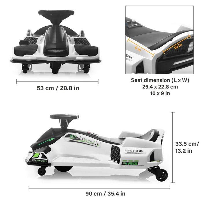 Voltz Toys - Voltz Toys ThunderDrift 24V High-Speed Brushless GoKart for Kids