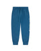 Blue Jordan kids' jogger pants with logo detail, displayed flat on a white background.