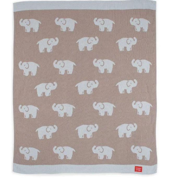 Weegoamigo® - WEEGOAMIGO HOLA! Baby Knitted Blanket - Super Spot Grey/White