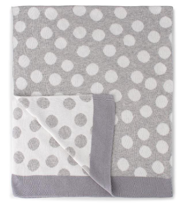 Weegoamigo® - WEEGOAMIGO HOLA! Baby Knitted Blanket - Super Spot Grey/White