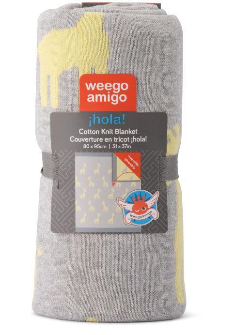 Weegoamigo® - WEEGOAMIGO HOLA! Baby Knitted Blanket - Super Spot Grey/White