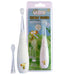 Tickle Tooth sonic toothbrush for babies and toddlers shown with replacement heads and packaging.