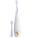 Tickle Tooth Sonic Toothbrush for ages 0-6 with extra brush head, shown upright on white background.