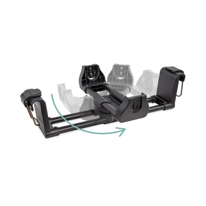 Wonderfold 360 L4 car seat adapter shown in adjustable position on a white background.