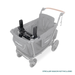 WonderFold car seat adapter installed inside a black WonderFold wagon stroller on a white background.