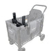 Wonderfold car seat adapter installed on a stroller wagon, showing attachment detail.