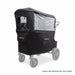 Wonderfold L Series weather cover installed on a stroller wagon, showing clear side panels.