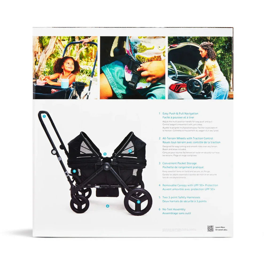 Wonderfold - Munchkin Breeze Ultra-Lite Stroller Wagon – Lightweight, Foldable & All-Terrain
