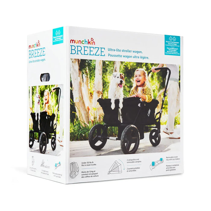 Wonderfold - Munchkin Breeze Ultra-Lite Stroller Wagon – Lightweight, Foldable & All-Terrain
